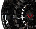 Vossen LCX-04 22x10 - 8x180 - ET18 - Super Deep - 124.3 - Satin Black Wheel