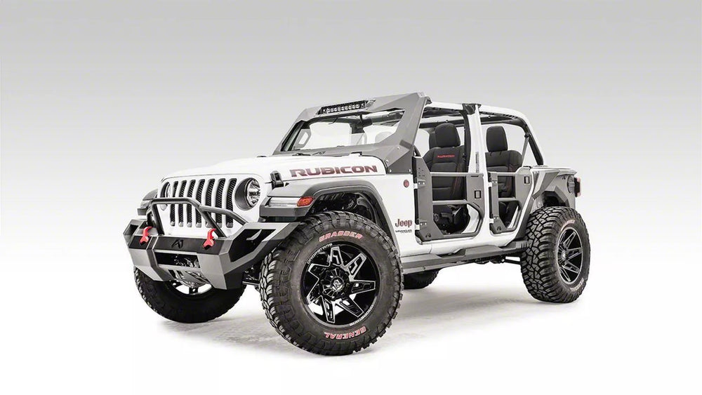 Jeep JL Front Half Tube Doors Bare; Gladiator JT Front Half Tube Doors Bare Steel