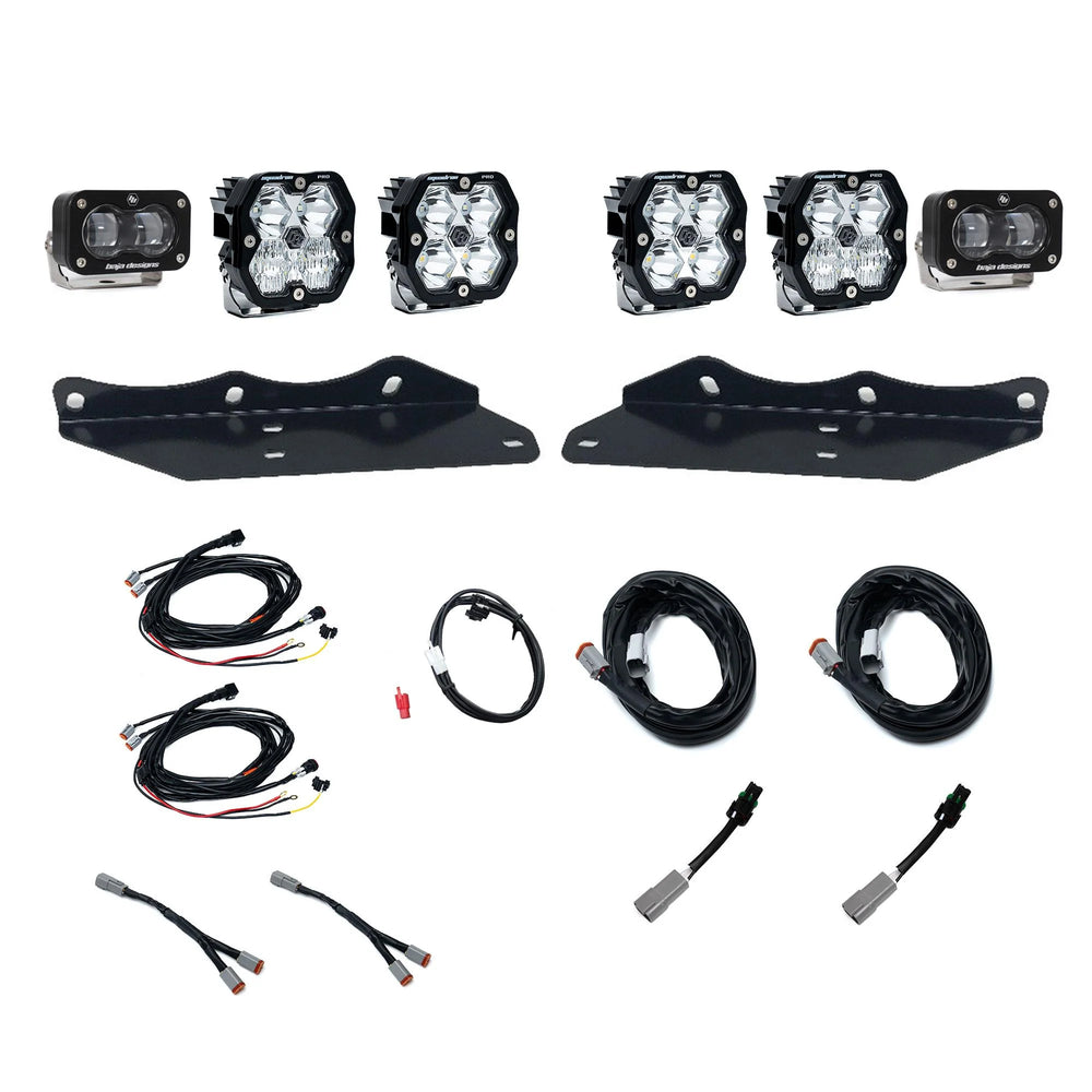 Baja Designs 17-20 Ford Raptor Squadron Pro SAE 2.0/S2 Fog Pocket Kit (SAE Fog) - Clear