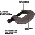 4FC INOIN SERIES BRIDGE CCLAMPFULL CLOSE SPINDLE 0IN41/2IN JAW OPEN 23/4IN THROAT DEPTH