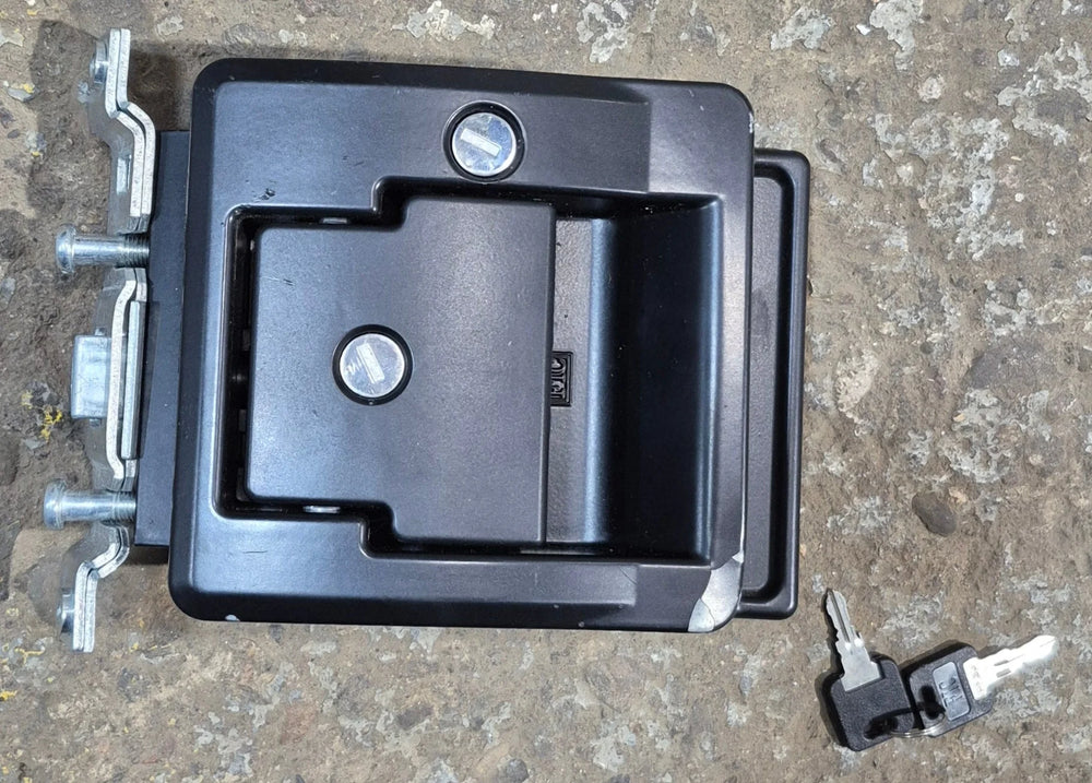 LATCH; MOTORHOME ENTRY DOOR - BLACK