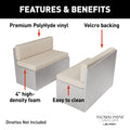 38IN DINETTE REPLACEMENT CUSHIONS ALTOONA (SET OF 2 BOTTOM & 2 SIDE CUSHIONS)