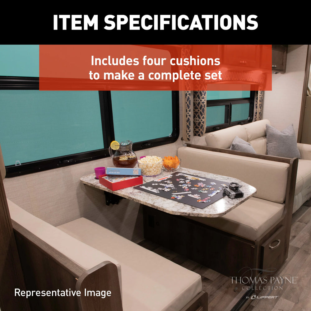 38IN DINETTE REPLACEMENT CUSHIONS ALTOONA (SET OF 2 BOTTOM & 2 SIDE CUSHIONS)