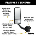 7 IN X 18 IN MOTORIZED DUALVISION HEATED PEDESTAL MIRROR ASSEMBLY (DRIVER SIDE)