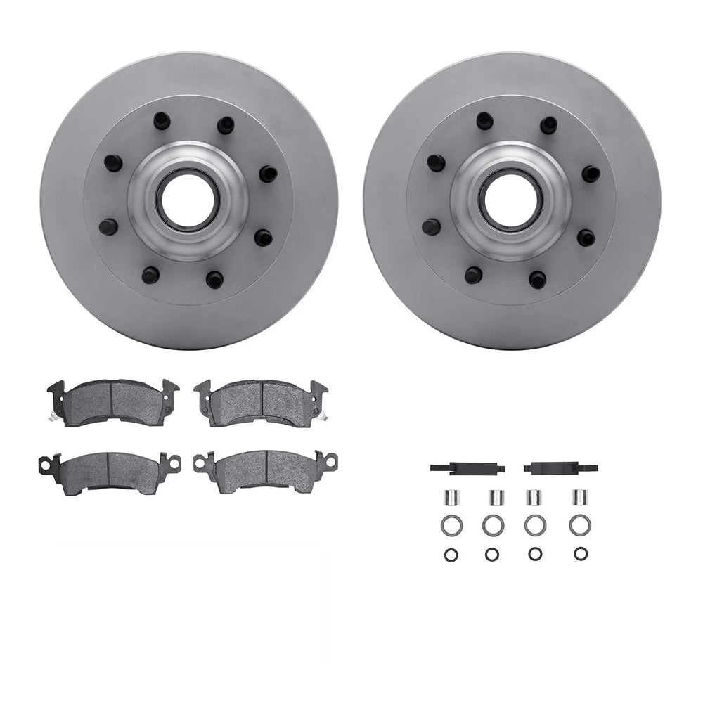 R1 Concepts Brake Rotor- Carbon Coated with Ceramic Pads Hdw Fits Chevrolet C20