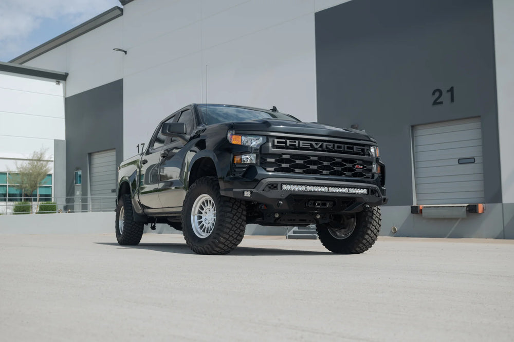 Addictive Desert Designs 22-25 Chevy Silverado 1500 Stealth Fighter Front Bumper w/ Winch Mount