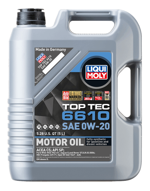 LIQUI MOLY 20L Top Tec 6610 Motor Oil SAE 0W20