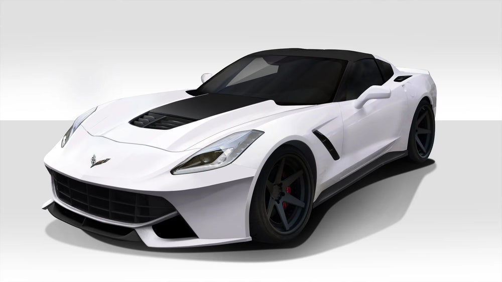 2014-2019 Chevrolet Corvette C7 Duraflex Gran Veloce Body Kit - 4 Piece - Includes Gran Veloce Front Bumper (112424) Gran Veloce Side Skirt Rocker Panels (112425) Gran Veloce Rear Diffuser (112426)