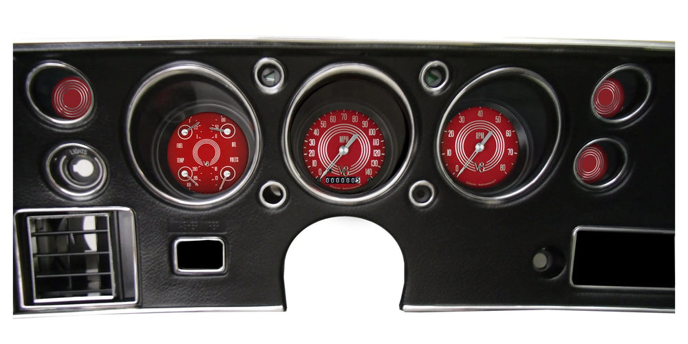 70-72 CHEVEL V8 RED STEEL 3-GA SET