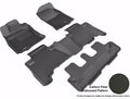 3D MAXpider 2010-2012 Toyota 4Runner Kagu 1st & 2nd & 3rd Row Floormats - Black
