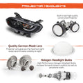 OE HALOGEN HEADLIGHTS WITH CHROME HOUSING AND SMOKED LENS