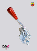 Adjustble short shifter in natural anodized finish with red anodizing 695 style knob