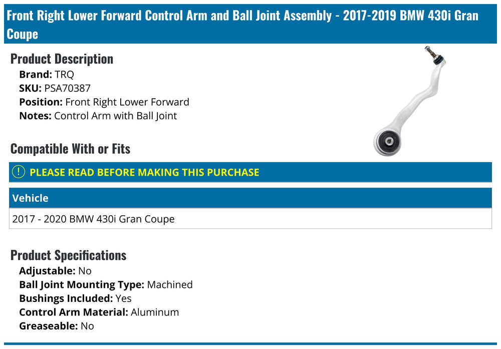 CONTROL ARM W/ BALL JOINT