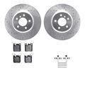 R1 13-21 BMW 428i xDrive Rear Drill/Slot Silver Rotors w/Euro Ceramic Pads