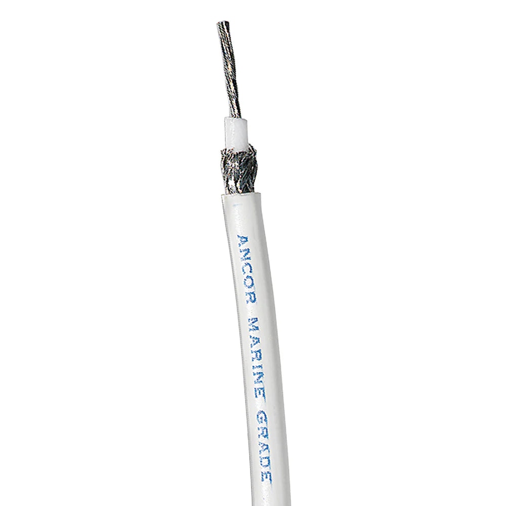 COAXIAL CABLE, RG 8X, WHITE - 250FT