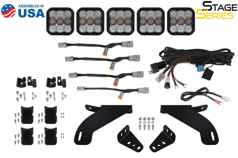 Diode Dynamics - SS5 Grille CrossLink Lightbar Kit for 2021-2023 Ford F-150, Pro Yellow Combo