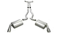 2.5 Inch Cat-Back Plus X-Pipe Sport Exhaust Dual Rear Exit 3.5 Inch Polished Tips 10-13 Chevrolet Camaro SS Coupe/Convertible Manual Trans 6.2L V8 Factory Ground Effects Only Stainless Steel Corsa Performance
