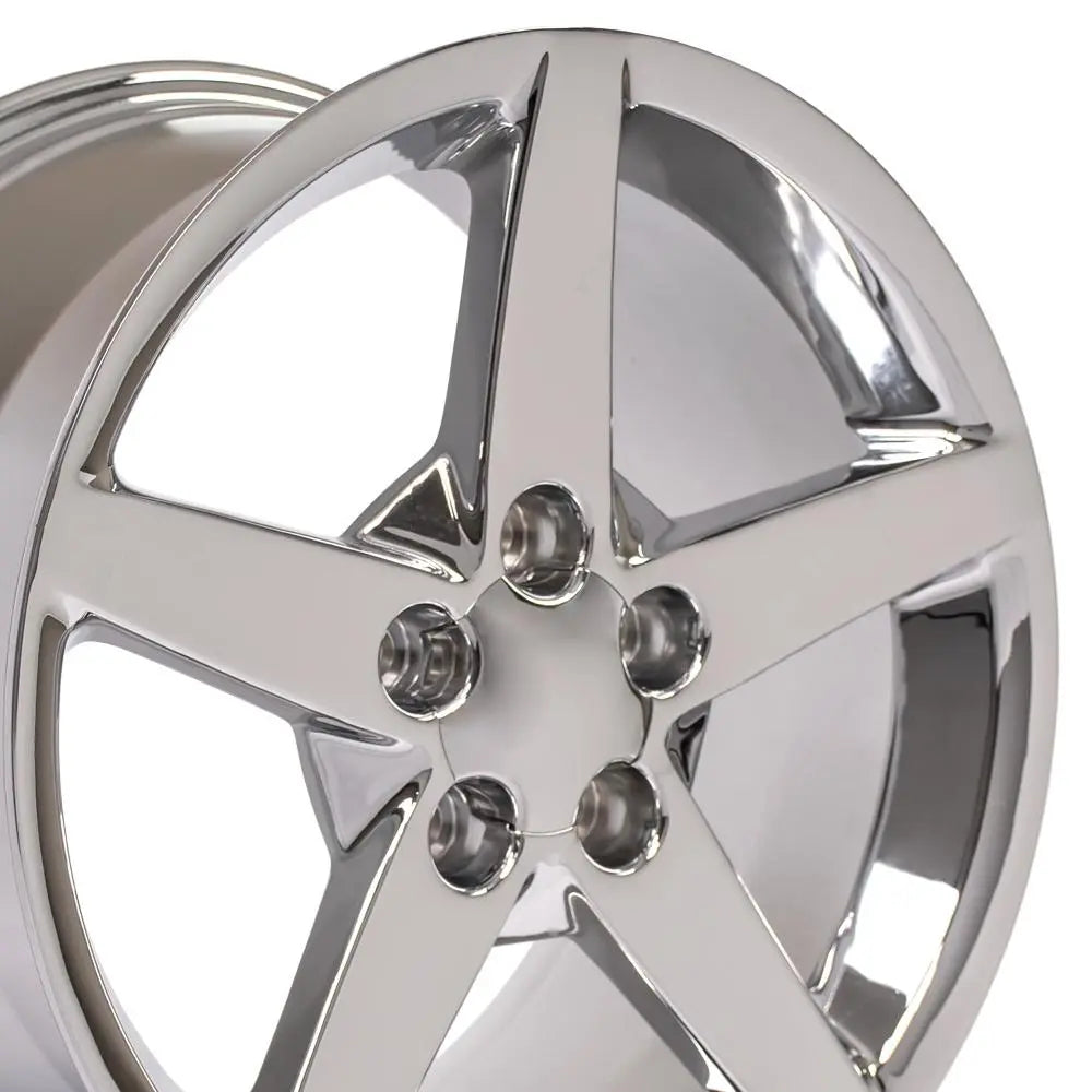 18 IN REPLICA WHEEL CV06 FITS CHEVROLET CORVETTE C6 RIM 18X9.5 CHROME WHEEL