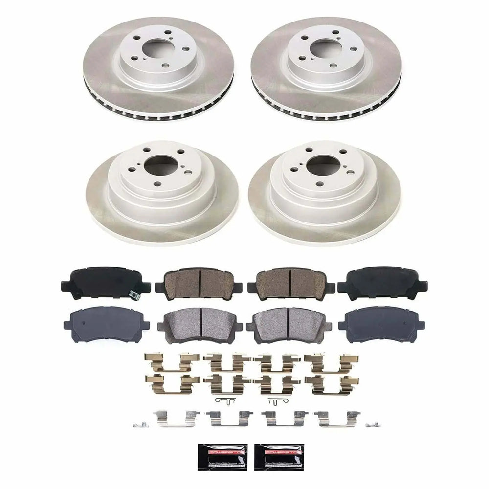 Power Stop 98-02 Subaru Forester Front and Rear Semi-Coated Rotor Kit