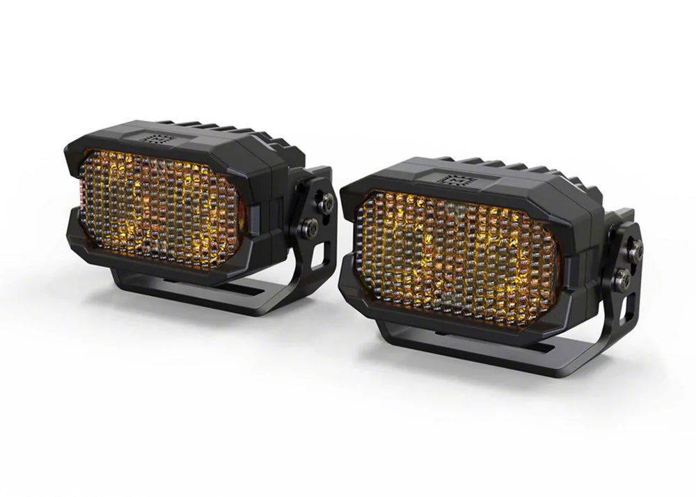 Morimoto 2Banger HXB LED Pod (Flood / Yellow)(Pair)