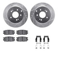 R1 06-12 Mitsubishi Eclipse Rear Drill/Slot Silver Rotors w/Optimum Pads