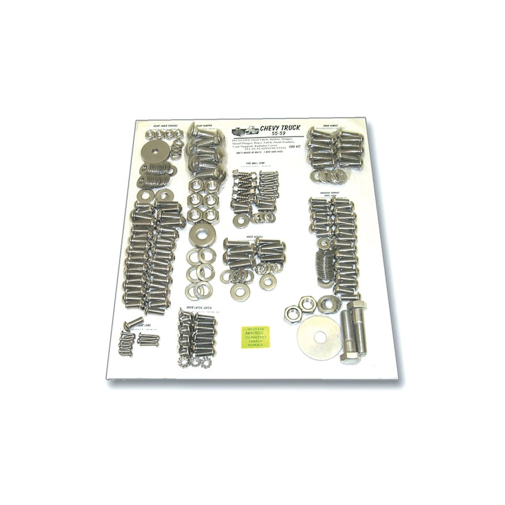 6066 CHEVY/GMC BROTHERS TRUCKS CAB BOLT KIT STAINLESS STEEL BUTTON HEAD