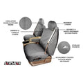 2222 WAGONEER WATERPROOF POLYESTER CUSTOM SECOND ROW SEAT COVERS TAUPE
