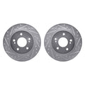 R1 11-22 Dodge Durango Rear Drilled & Slotted Silver Brake Rotor Set