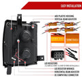 2500HD 3500HD PROJECTOR HEADLIGHTS GLOSS BLACK HOUSING SMOKED LENS