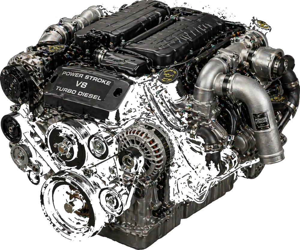 Upgraded 6.4L Powerstroke block Bare