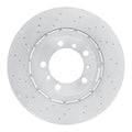 R1 Concepts Hi-Carbon Alloy GEOMET Coated Rotor - Drilled Fits Porsche 911