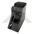 Center Console 2007-2010 JK Wrangler 2 front cup holders, 2 rear cup holders, 3 rocker switches, 2 round switches, and 3 fuse holders RT Off Road