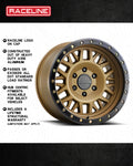 Aluminum Wheels 16x8 Ryno 951BZ Textured Bronze Gold 0 Offset 5 on 139.7 Bolt Pattern 106.5 Bore Raceline