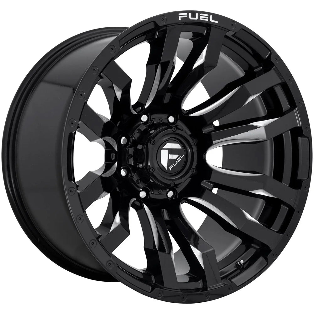 ~(47 lbs. 23X23X13)~ BLITZ 20x10 8x165.10 GLOSS BLACK MILLED (-18 mm)
