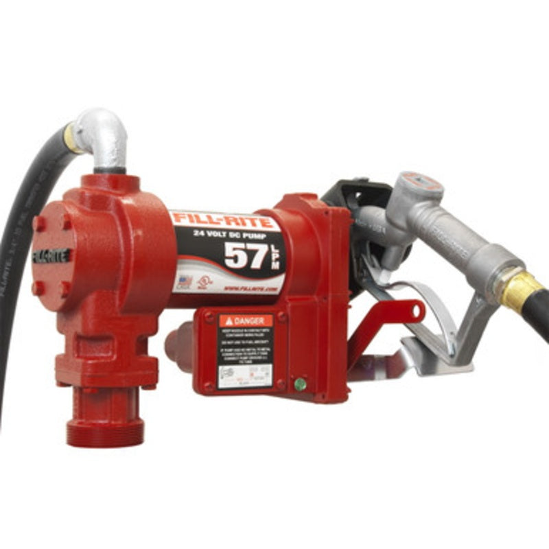 24V DC Pump Suction Pipe 3/4INx12FT Hose 3/4IN Automatic Nozzle All NPT Thr