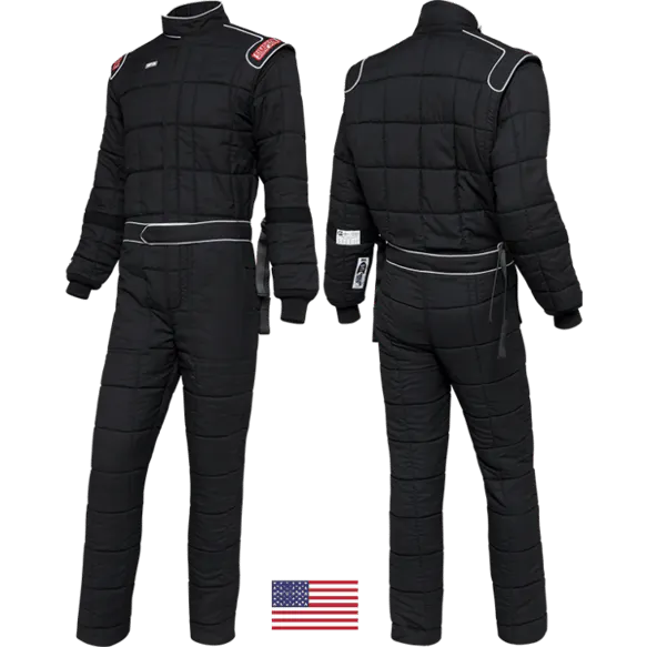 STD 48 SLT SFI 20 MED BLK SUIT