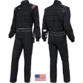 STD 48 SLT SFI 20 MED BLK SUIT