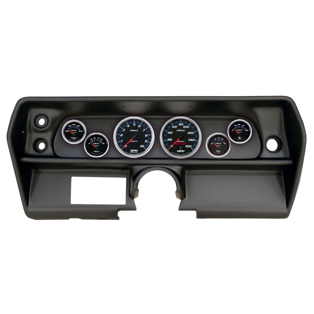 68 CHEVY NOVA 33/8IN X 2 & 21/16IN X 4 DIRECT FIT DASH KIT COBALT