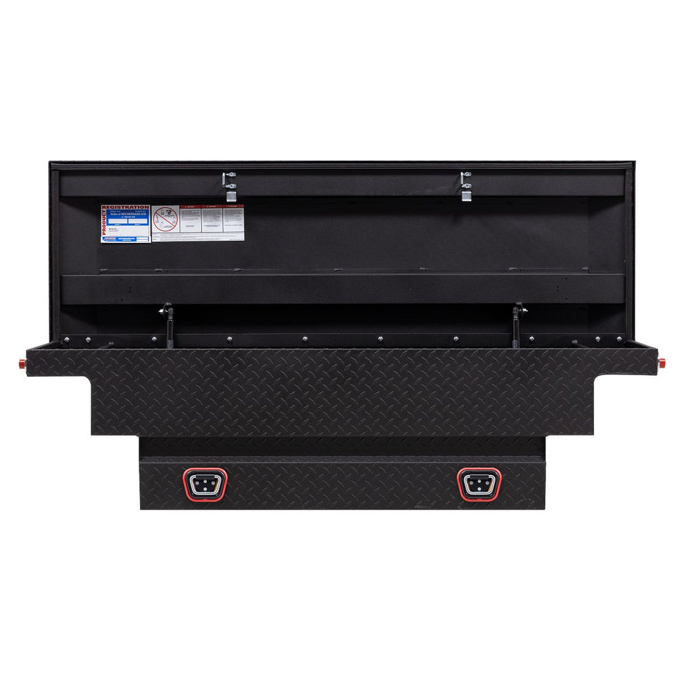 SADDLE BOX ALUM COMPACT LOW PROFILE TEXTURED MATTE BLK 7.7 CU FT