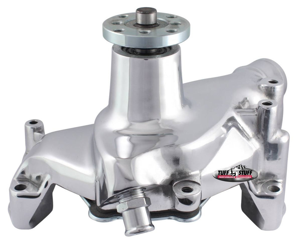 69-96 SBC Water Pump Long Chrome SuperCool