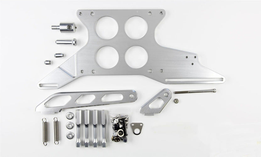 4500 PUSH PULL THROTTLE CABLE MOUNT BRACKET & SPRING RETURN KIT 4 HOLE PLENUM 13