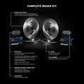R1 Concepts E- Line Series Brake Rotor with Ceramic Brake Pads Fits Mercedes-Benz GL450