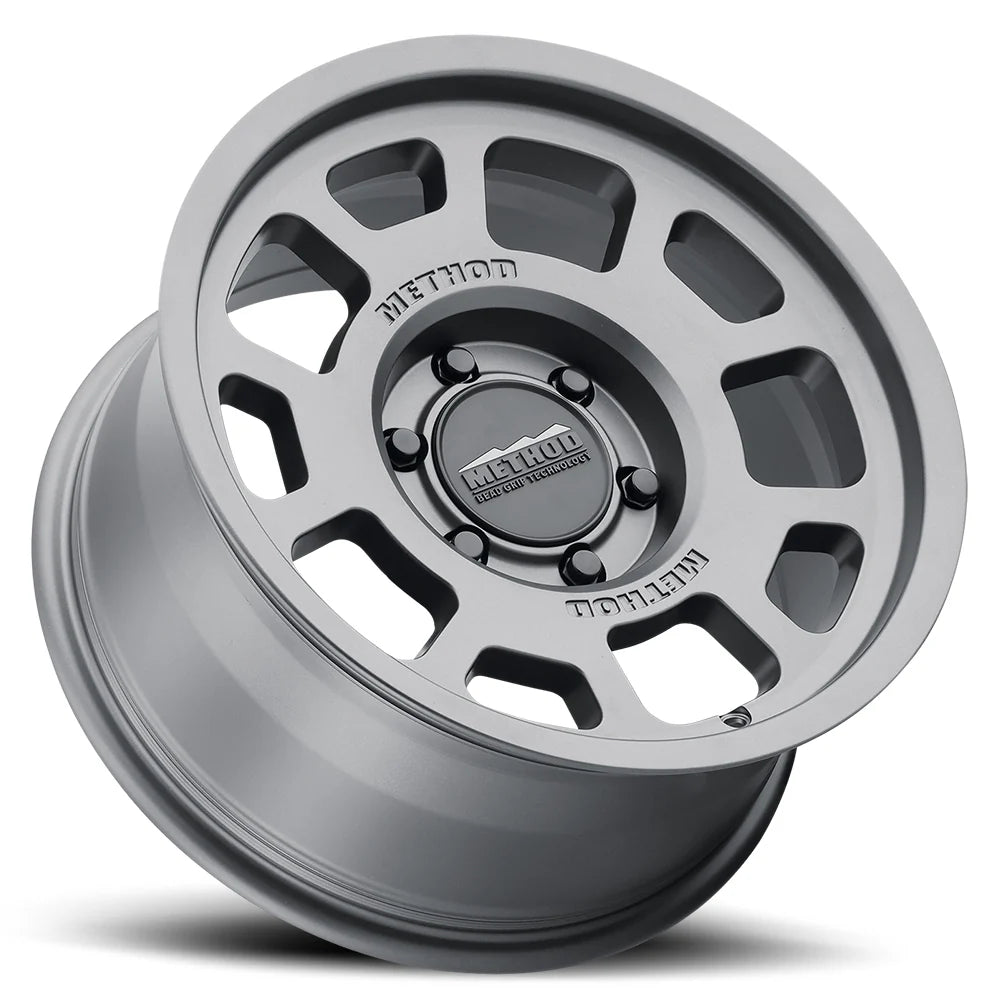 Method MR705 17x8.5 0mm Offset 6x5.5 106.25mm CB Titanium Wheel