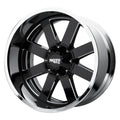 MO200 22X12 5X5.0/5.5 G-BLK MILL CHR LP -44MM