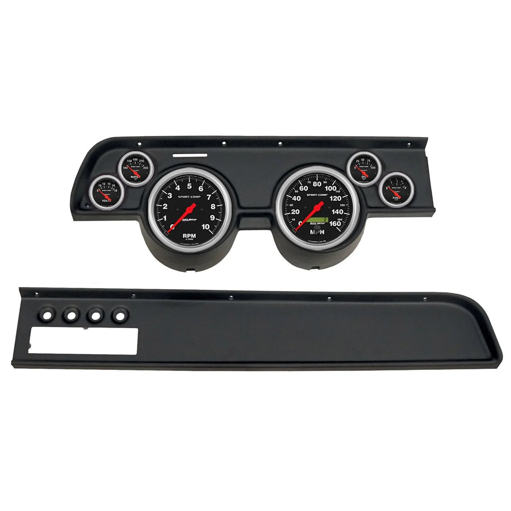 6768 MERCURY COUGAR AC 33/8IN X 2 & 21/16IN X 4 DIRECT FIT DASH KIT SPORTCOM