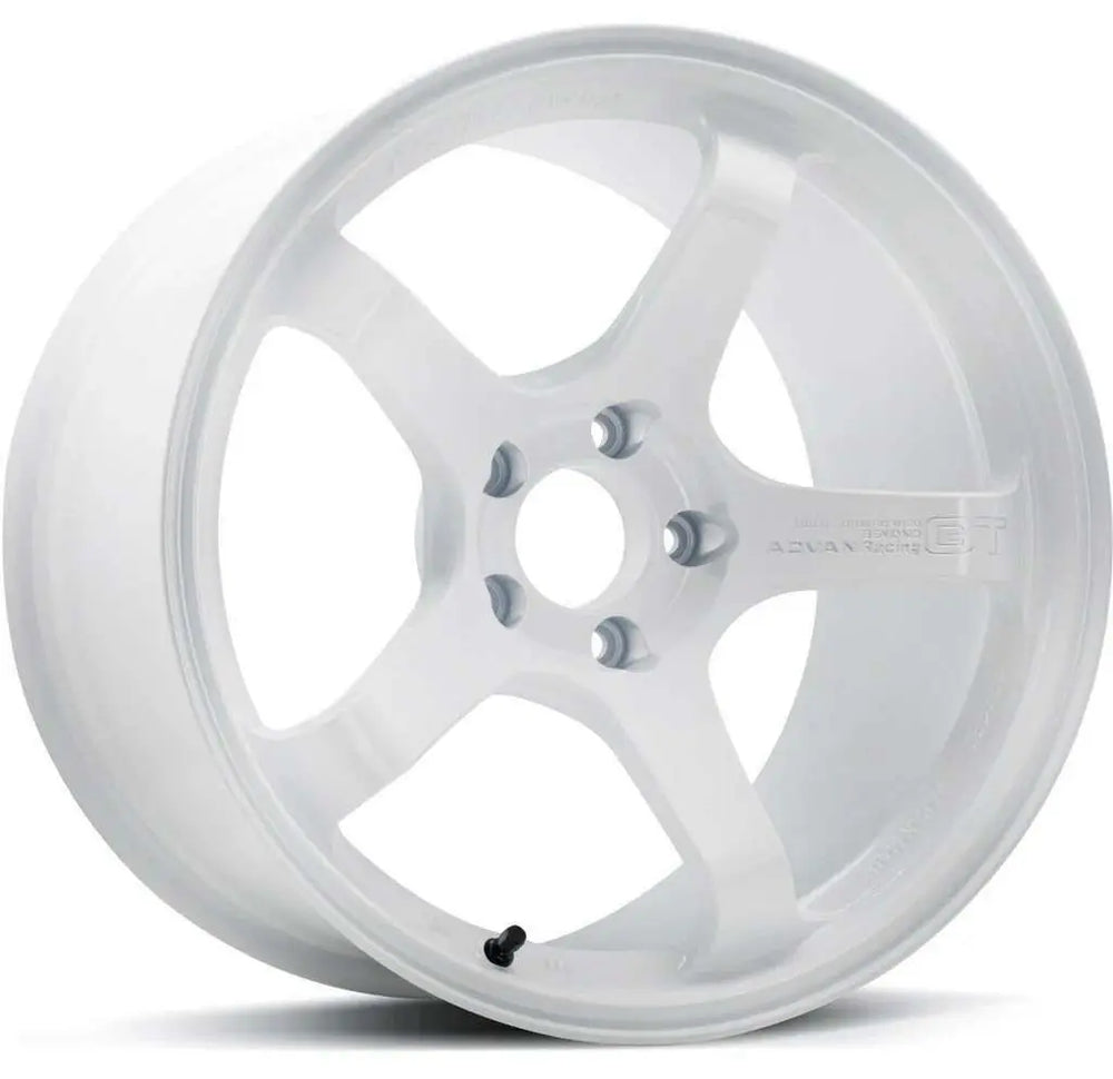 Advan GT Beyond 18x8.5 +37 5-114.3 Racing White Wheel