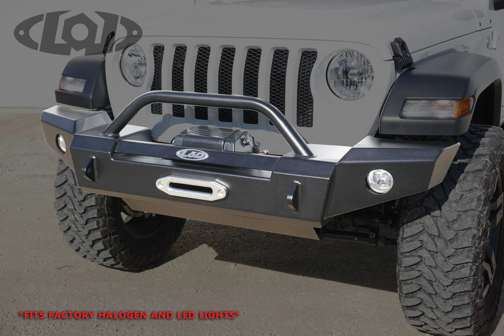 ~(120 lbs. 75X20X15)~ JL/JT Signature Series Full Width Front Bumper w / NO GUARD
