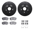 R1 E- Line Series Brake Rotor - D/S - Black w/ Ceramic Pads Hdw Fits Mazda 929