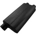 50 Series Hd Chambered Muffler 50 H.D 3.00 Offset In 2.50 Dual Out Moderate Sound Flowmaster