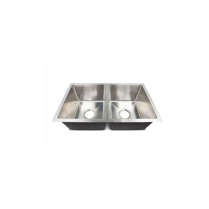 27X16X7 DOUBLE BOWL LEVEL BREAK SINK; R10 CORNERS; STAINLESS STEEL 304
